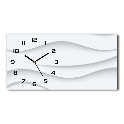 Horloge horizontale en verre Motif de la vague