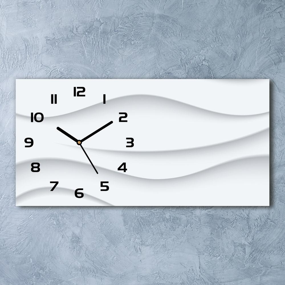 Horloge horizontale en verre Motif de la vague