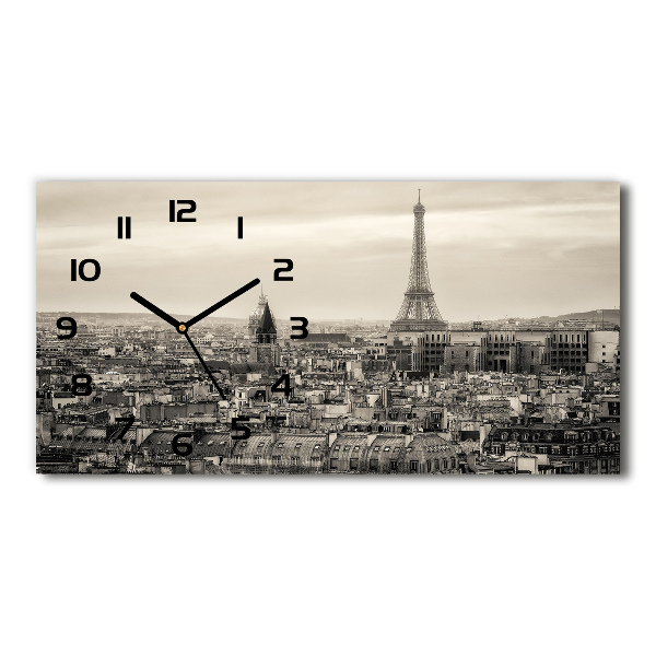 Horloge murale horizontale Tour Eiffel