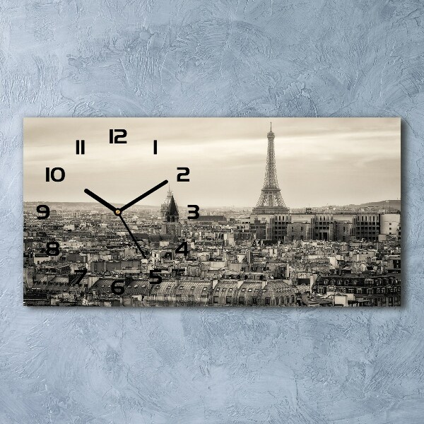 Horloge murale horizontale Tour Eiffel