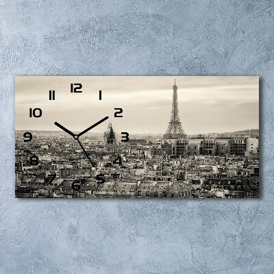 Horloge murale horizontale Tour Eiffel