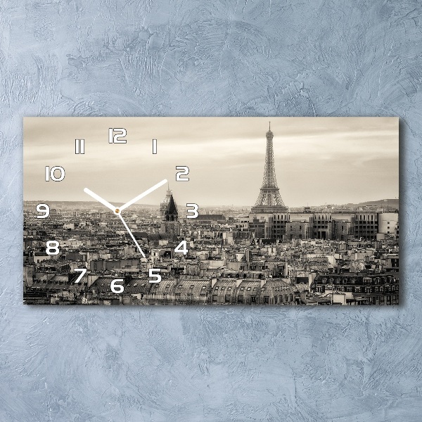 Horloge murale horizontale Tour Eiffel