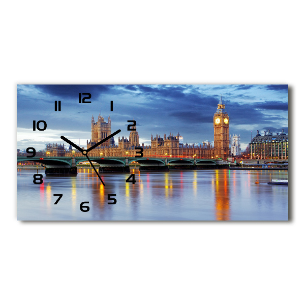 Horloge horizontale en verre Tamise à Londres