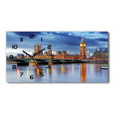 Horloge horizontale en verre Tamise à Londres