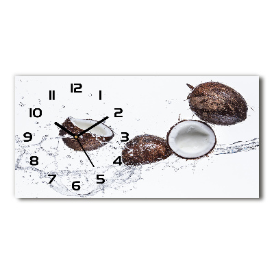 Horloge rectangulaire horizontale Noix de coco avec de l'eau