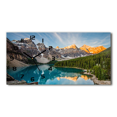 Horloge rectangulaire horizontale Lac dans les montagnes