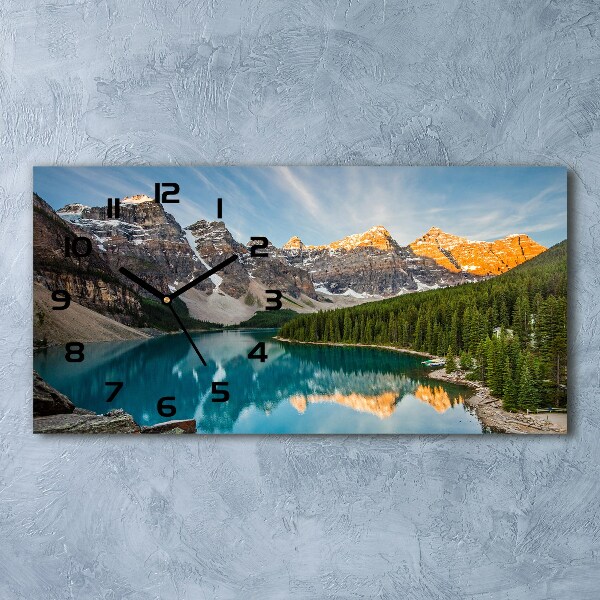 Horloge rectangulaire horizontale Lac dans les montagnes