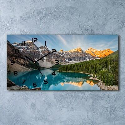 Horloge rectangulaire horizontale Lac dans les montagnes