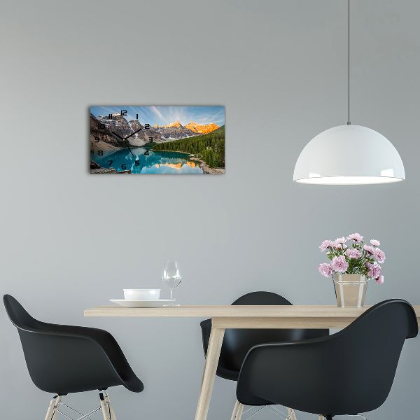 Horloge rectangulaire horizontale Lac dans les montagnes
