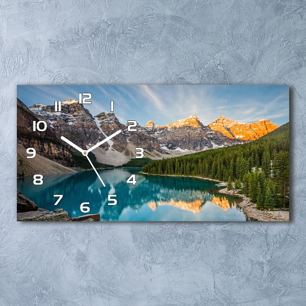 Horloge rectangulaire horizontale Lac dans les montagnes