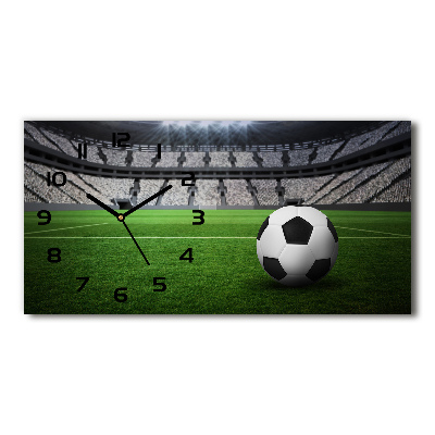 Horloge rectangulaire horizontale Football sur le stade