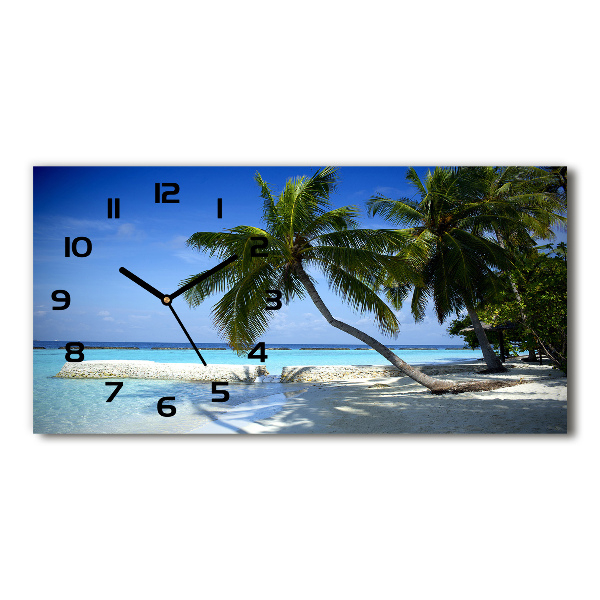 Horloge horizontale en verre Plage tropicale océan