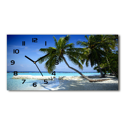 Horloge horizontale en verre Plage tropicale océan