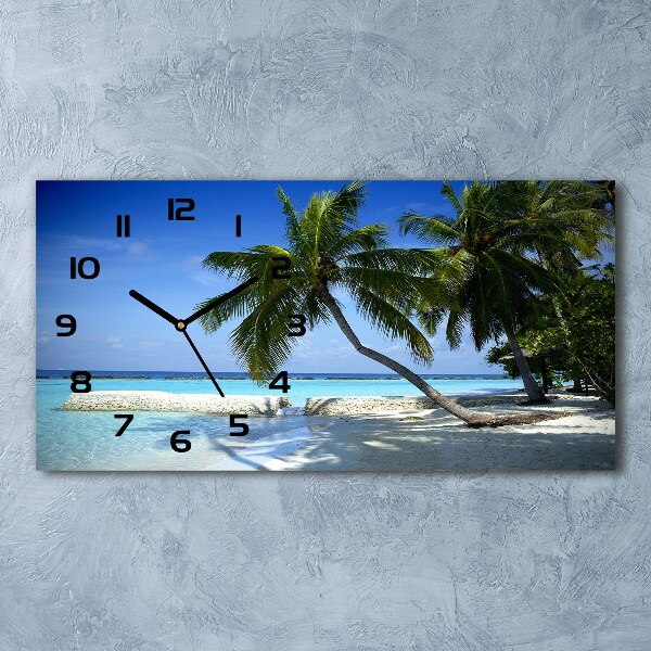 Horloge horizontale en verre Plage tropicale océan