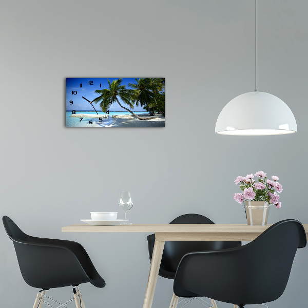 Horloge horizontale en verre Plage tropicale océan