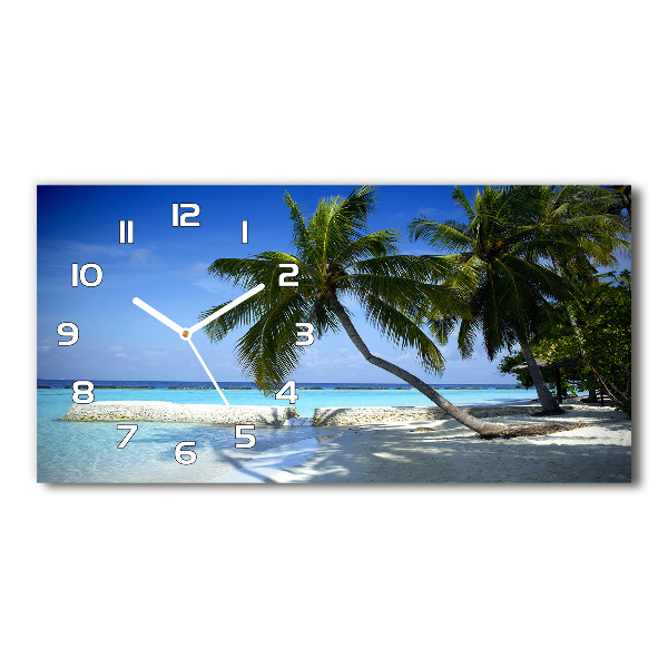Horloge horizontale en verre Plage tropicale océan