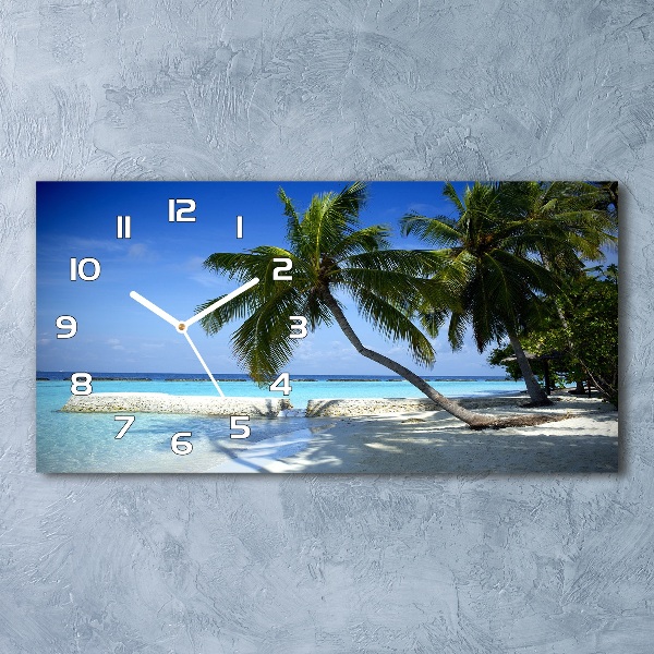 Horloge horizontale en verre Plage tropicale océan