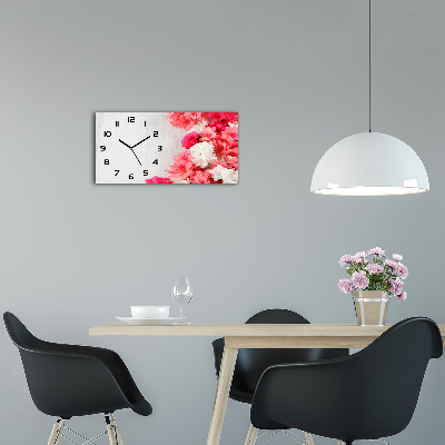Horloge murale horizontale Fleurs