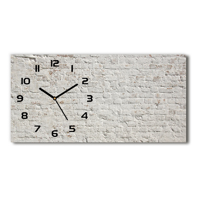 Horloge horizontale en verre Pierre blanche