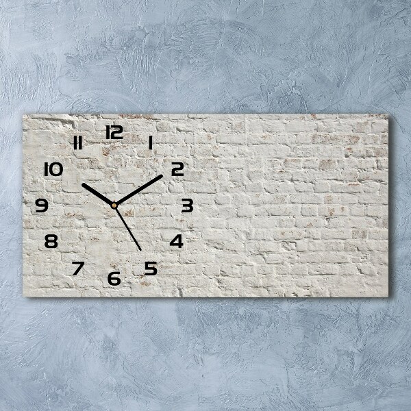 Horloge horizontale en verre Pierre blanche