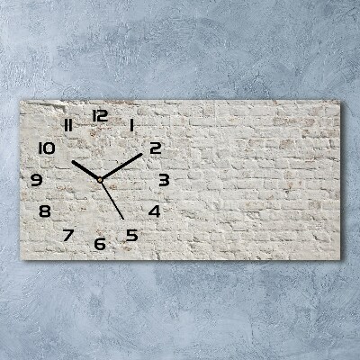 Horloge horizontale en verre Pierre blanche