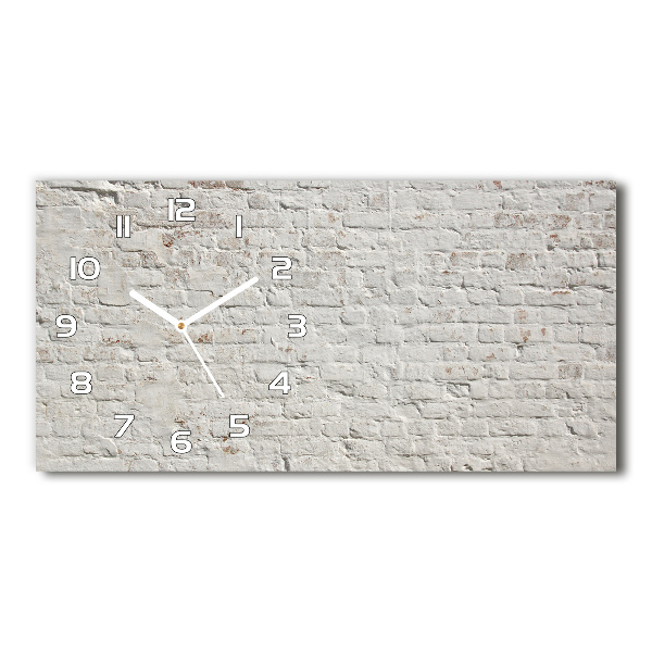 Horloge horizontale en verre Pierre blanche