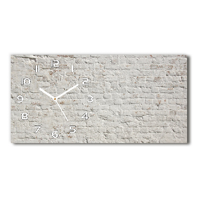 Horloge horizontale en verre Pierre blanche