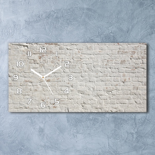 Horloge horizontale en verre Pierre blanche
