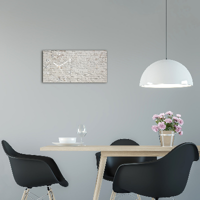 Horloge horizontale en verre Pierre blanche