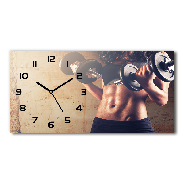 Horloge horizontale en verre Structure musculaire