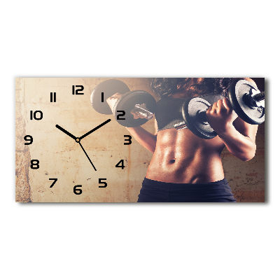 Horloge horizontale en verre Structure musculaire