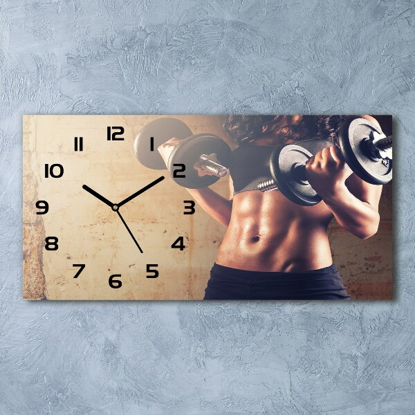 Horloge horizontale en verre Structure musculaire
