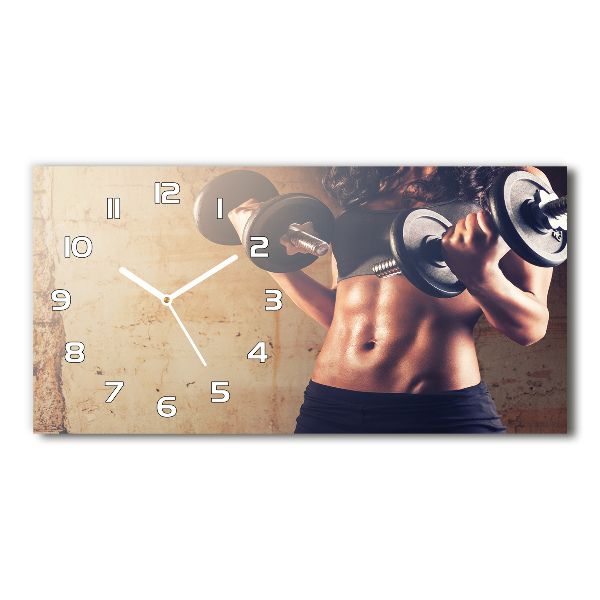 Horloge horizontale en verre Structure musculaire