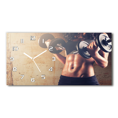 Horloge horizontale en verre Structure musculaire