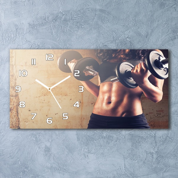 Horloge horizontale en verre Structure musculaire