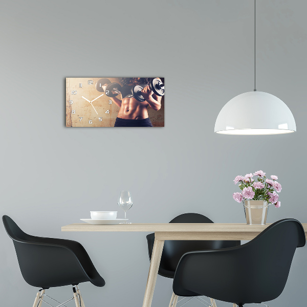 Horloge horizontale en verre Structure musculaire