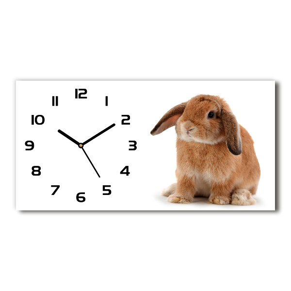 Horloge horizontale Lapin rouge