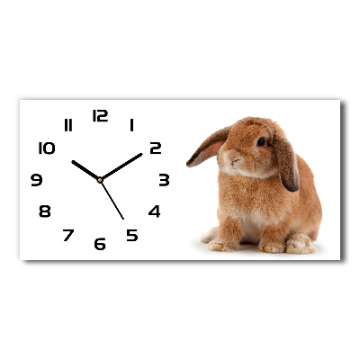Horloge horizontale Lapin rouge