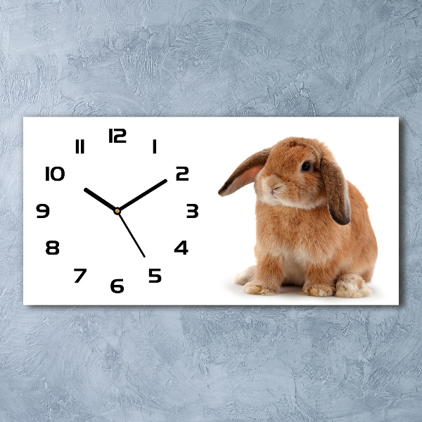 Horloge horizontale Lapin rouge