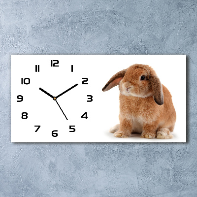 Horloge horizontale Lapin rouge