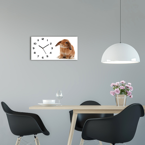 Horloge horizontale Lapin rouge