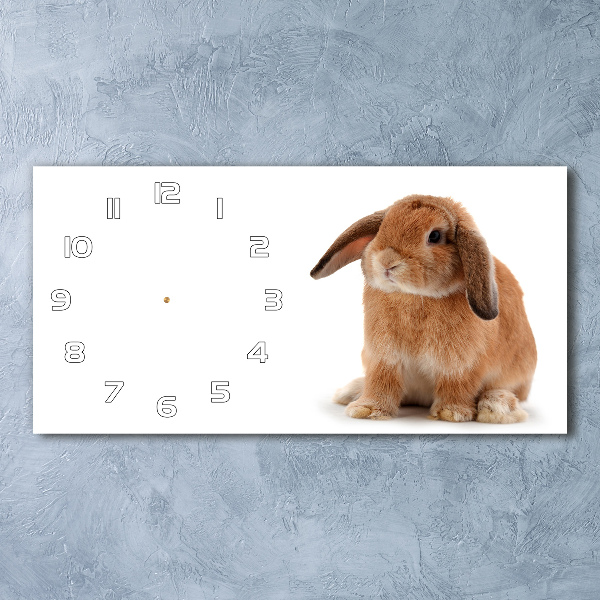 Horloge horizontale Lapin rouge