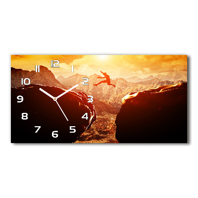 Horloge horizontale en verre Saut dans un précipice