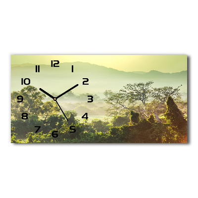 Horloge murale horizontale Jungle