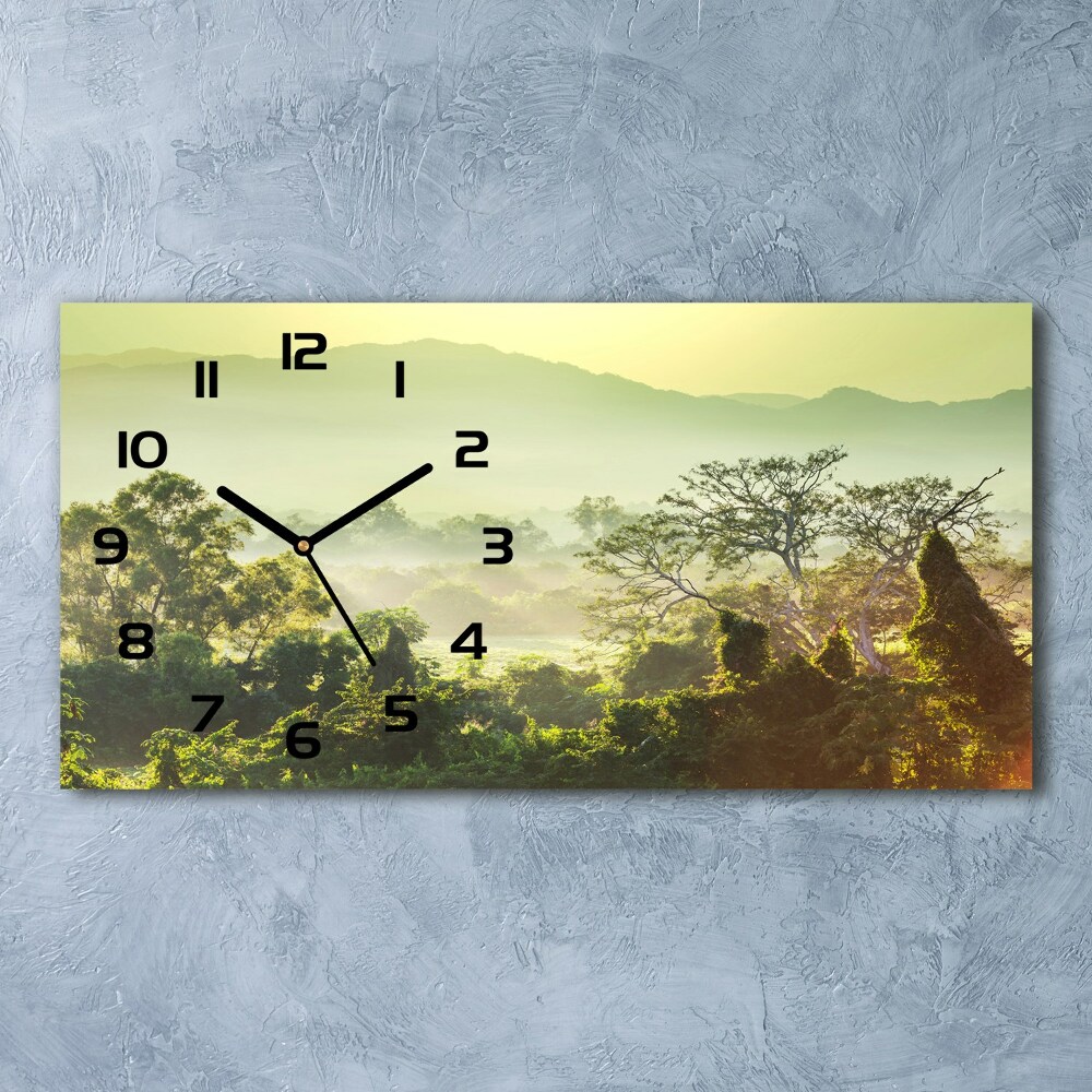 Horloge murale horizontale Jungle