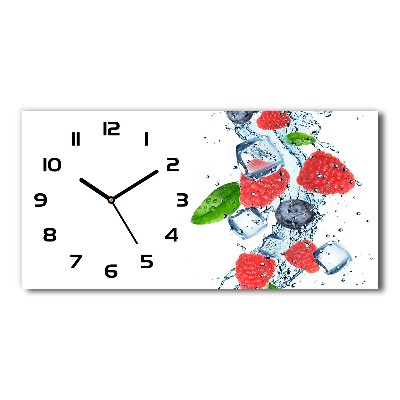 Horloge murale horizontale Baies sauvages avec glaçons