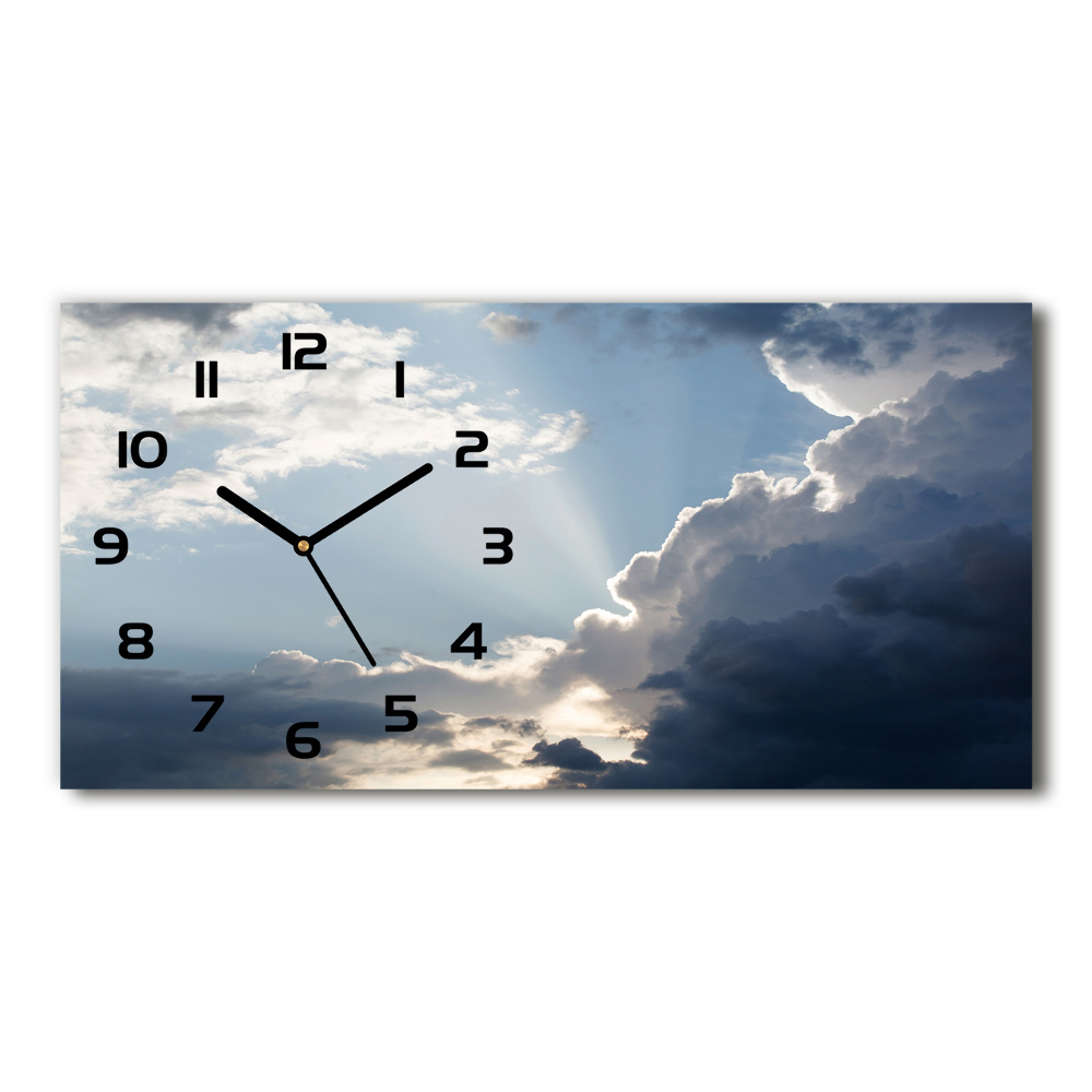 Horloge rectangulaire horizontale Des nuages dans le ciel