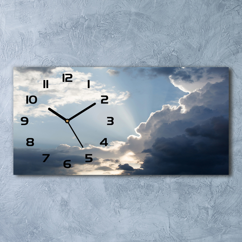 Horloge rectangulaire horizontale Des nuages dans le ciel