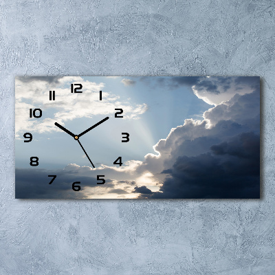 Horloge rectangulaire horizontale Des nuages dans le ciel