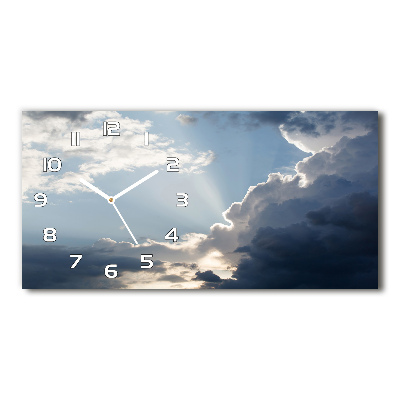 Horloge rectangulaire horizontale Des nuages dans le ciel